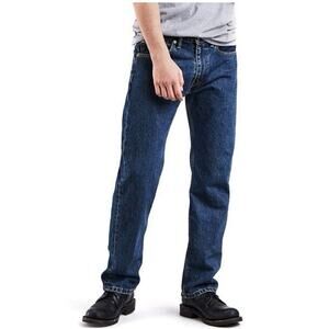 Levi’s Regular Fit 505 Mens Blue Jeans 32x30 Straight Leg New Dark Stonewash